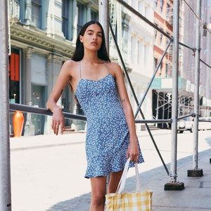 Zara Blue Floral Mini Dress